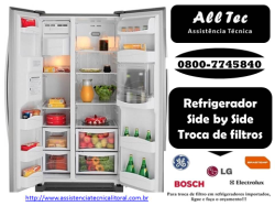 Troca de filtros de agua para Refrigeradores Side by Side 13-3491-1060