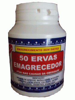 50 ERVAS EMAGRECEDOR 60 CAPS DE 500 MG
